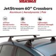 Yakima 60 Inch Aluminum T Slot Jetstream Bar Aerodynamic Crossbars for Roof Rack Systems Compatible with Any Streamline Tower, Black, Set of 2