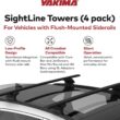 Yakima Sightline Set of 4 Towers Roof Rack Tower for Vehicles with Flush-Mounted Side Rails Works w/Jetstream, HD Bar, CoreBar, and RoundBar Crossbars