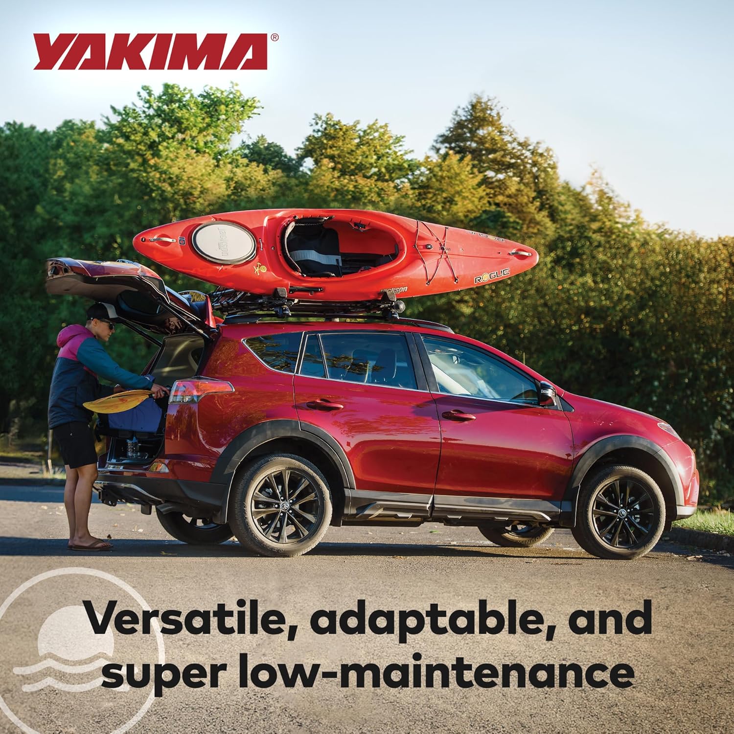 Yakima JayLow J-Cradle Rooftop Kayak Mount for 1 or 2 Kayaks – Car Roof Rack Carrier for Round, Square, Factory or Aerodynamic Crossbars, Holds 1 Boat Up to 100lbs or 2 Boats Up to 130lbs Total Yakima JayLow J-Cradle Rooftop Kayak Mount for 1 or 2 Kayaks – Car Roof Rack Carrier for Round, Square, Factory or Aerodynamic Crossbars, Holds 1 Boat Up to 100lbs or 2 Boats Up to 130lbs Total