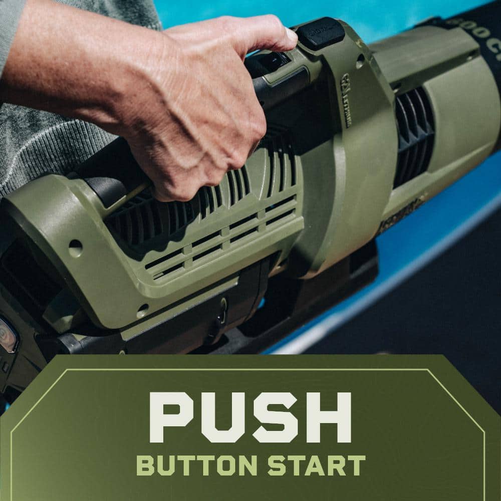 Green Machine 62-Volt 113-MPH 600-CFM Battery Lithium-Ion Brushless Cordless Handheld Leaf Blower GMLB6202