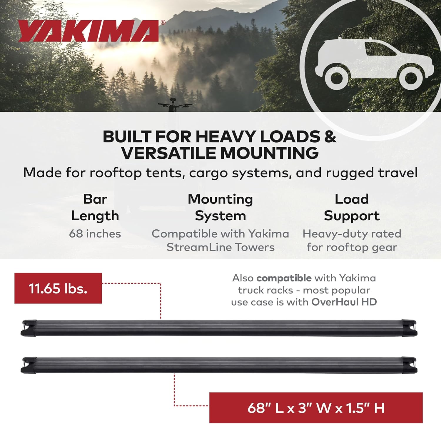 Yakima - HD Bar, Heavy Duty Crossbar, Large (68") Yakima - HD Bar, Heavy Duty Crossbar, Large (68")