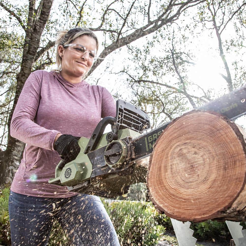 Green Machine 16 in. 62-Volt Brushless Battery Chainsaw (Tool Only) GMCS6200-16TO