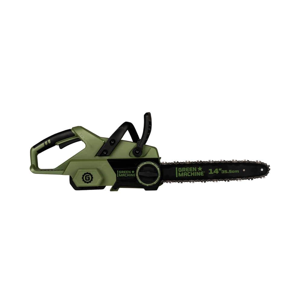 Green Machine 14 in. 62-Volt Brushless Battery Chainsaw (Tool Only) GMCS6200-14TO Green Machine 14 in. 62-Volt Brushless Battery Chainsaw (Tool Only) GMCS6200-14TO