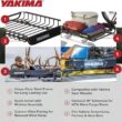 Yakima LoadWarrior Medium Sized Heavy Duty Steel Cargo Basket Roof Rack with Universal Mounting Hardware for All Yakima StreamLine Crossbars, Black