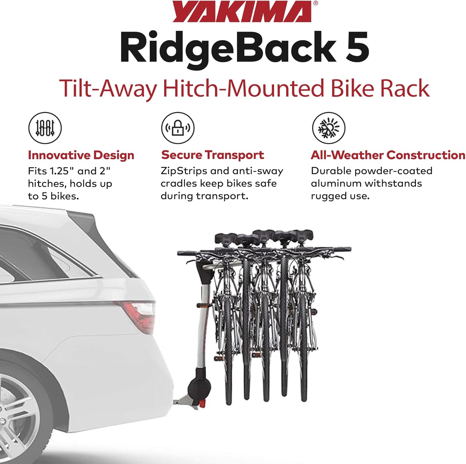Yakima RidgeBack 5-Bike Hitch Rack RidgeBack Hitch Bike Rack