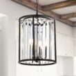 JONATHAN Y Bevin Modern/contemporary Transitional 3 -Light Oil Rubbed Bronze Farmhouse Cylinder Medium Hanging Pendant Light