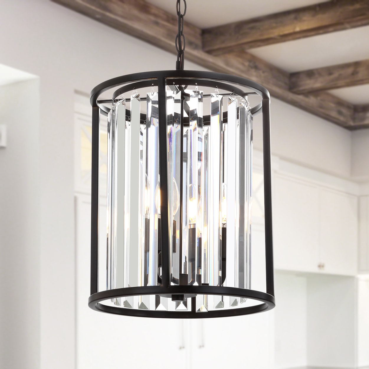 JONATHAN Y Bevin Modern/contemporary Transitional 3 -Light Oil Rubbed Bronze Farmhouse Cylinder Medium Hanging Pendant Light JONATHAN Y Bevin Modern/contemporary Transitional 3 -Light Oil Rubbed Bronze Farmhouse Cylinder Medium Hanging Pendant Light