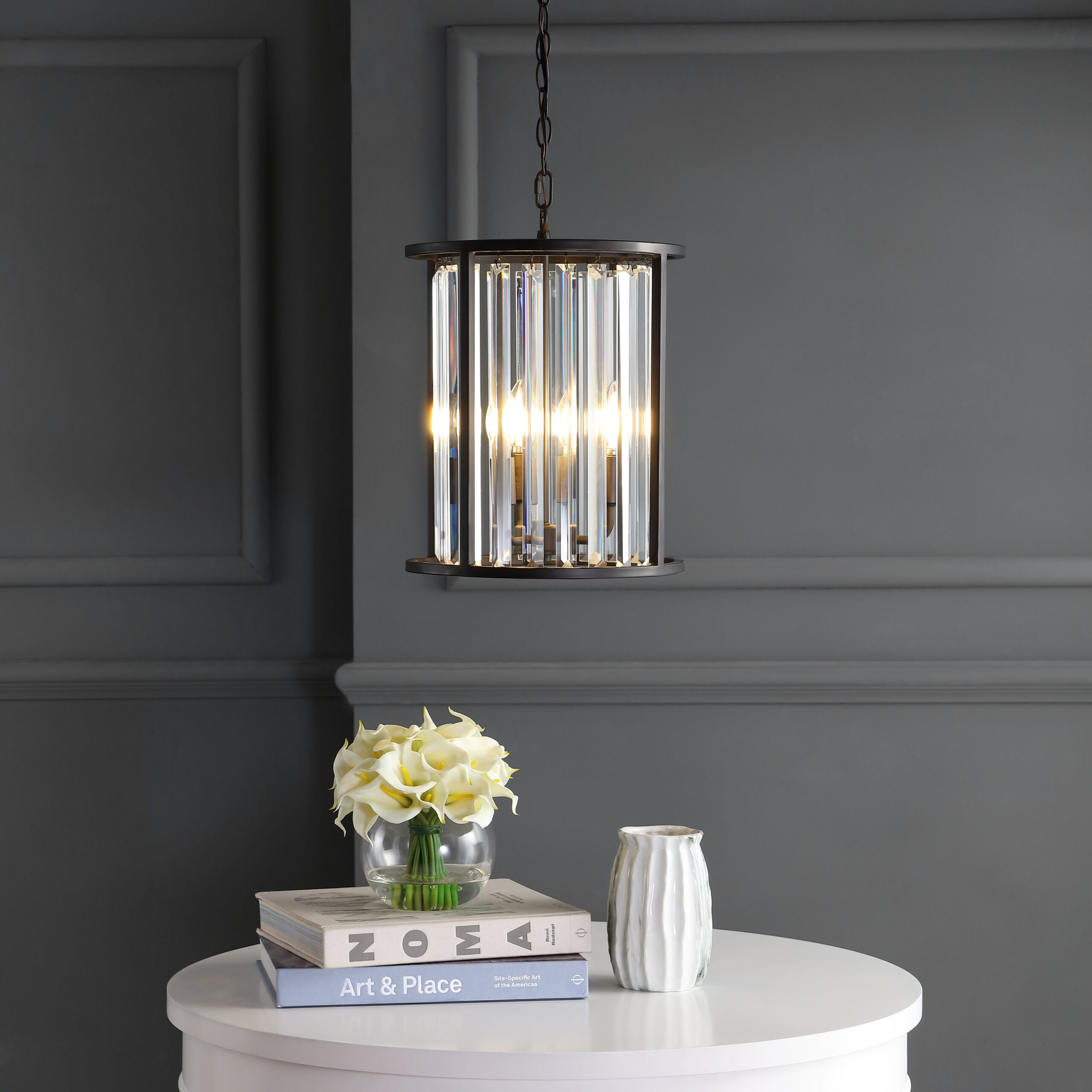 JONATHAN Y Bevin Modern/contemporary Transitional 3 -Light Oil Rubbed Bronze Farmhouse Cylinder Medium Hanging Pendant Light JONATHAN Y Bevin Modern/contemporary Transitional 3 -Light Oil Rubbed Bronze Farmhouse Cylinder Medium Hanging Pendant Light