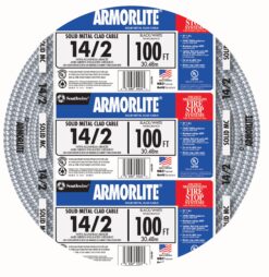 Southwire Armorlite 100-ft 14 / 2 Solid Aluminum MC Cable (Metal Clad)