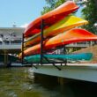 StoreYourBoard Chesapeake Kayak Storage - Adjustable Dock Rack - Over The Water - 4 Levels