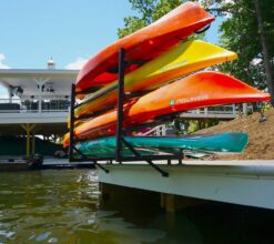 StoreYourBoard Chesapeake Kayak Storage - Adjustable Dock Rack - Over The Water - 4 Levels
