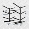 StoreYourBoard G-Watersport 6 Levels - Double Sided - Kayak and Canoe Storage - Black