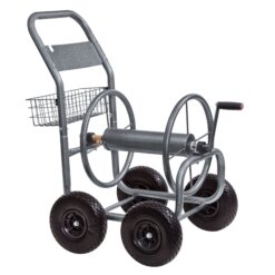 Project Source Steel 250-ft Cart Hose Reel