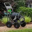 Project Source Steel 250-ft Cart Hose Reel
