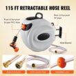 VEVOR Retractable Brass 115-ft Wall-mount Hose Reel