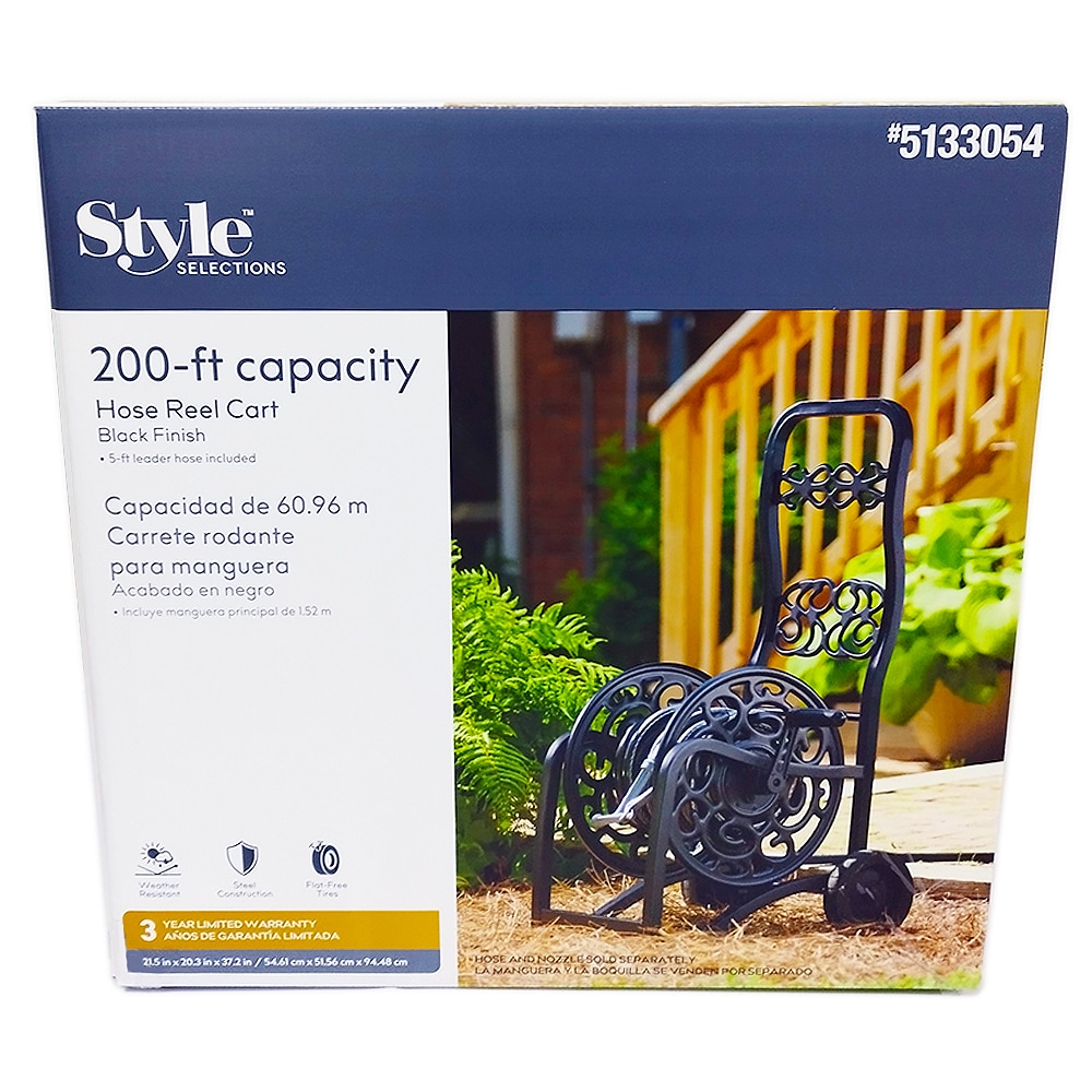 Style Selections Steel 200-ft Cart Hose Reel Style Selections Steel 200-ft Cart Hose Reel