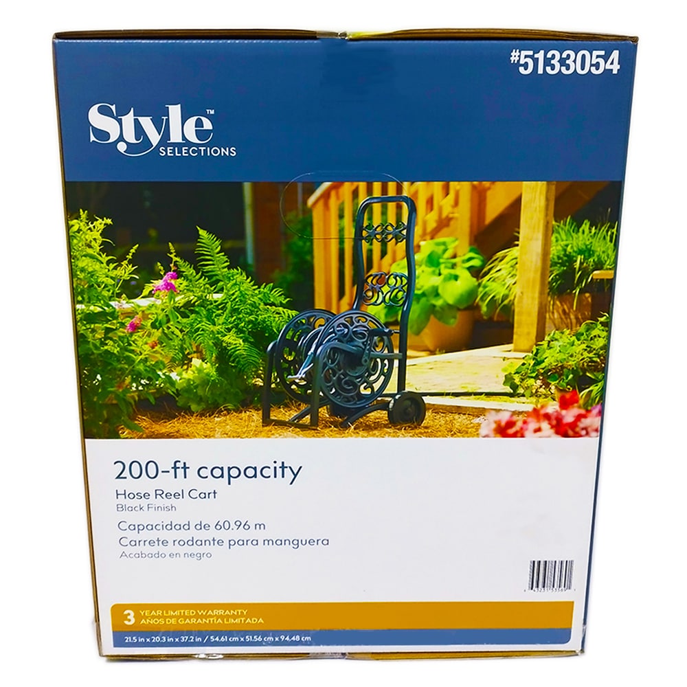 Style Selections Steel 200-ft Cart Hose Reel Style Selections Steel 200-ft Cart Hose Reel