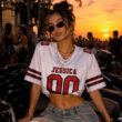 Custom White Red-Black Classic Style Hybrid Mesh Football Jersey With Name Patch Custom White Red-Black Classic Style Hybrid Mesh Football Jersey With Name Patch