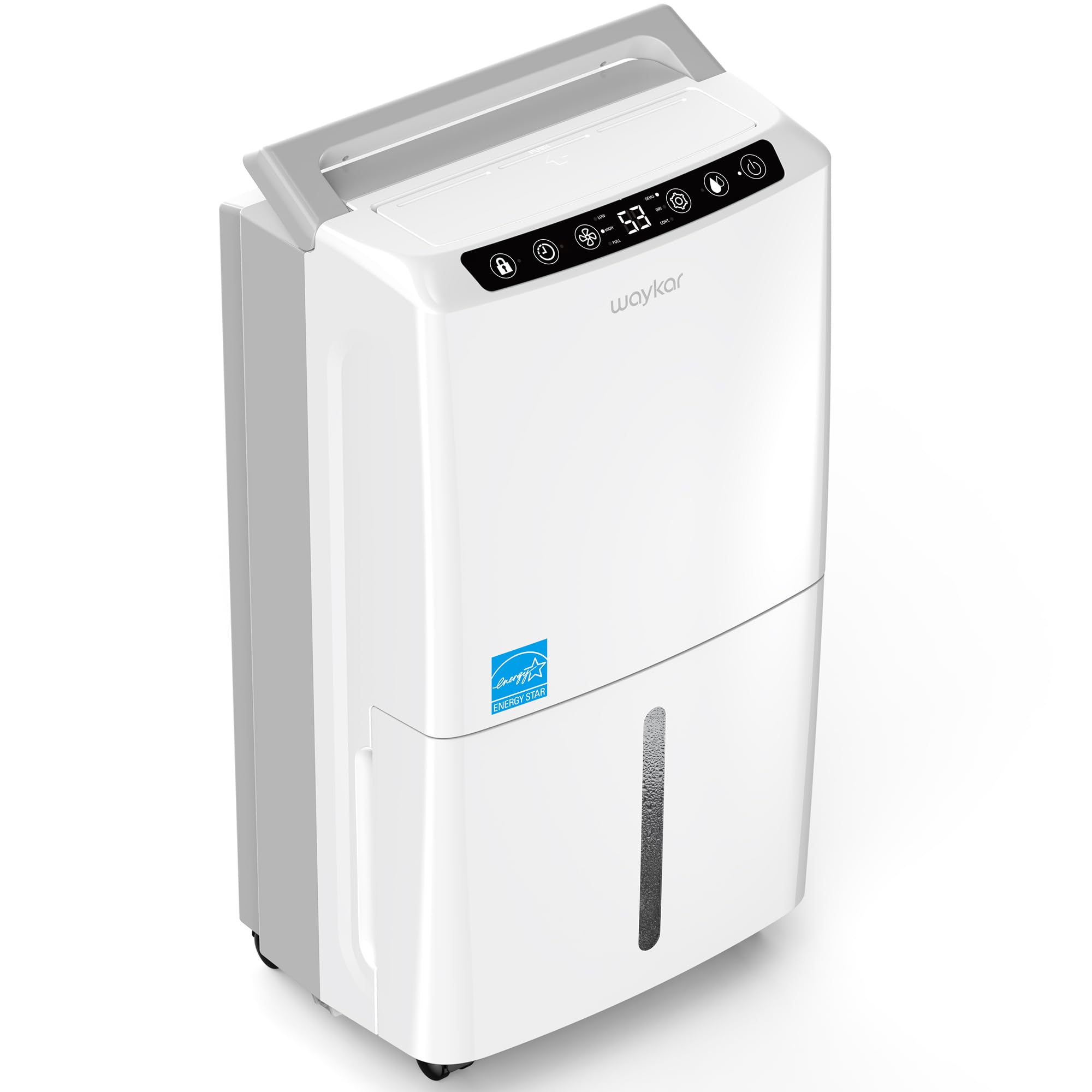 Waykar 2000 Sq. Ft 34 Pints 2025 Most Efficient Energy Star Dehumidifier for Home and Basement with Auto or Manual Drainage, Quiet 33dB Operation, 0.62 Gallon Water Tank Capacity Waykar 2000 Sq. Ft 34 Pints 2025 Most Efficient Energy Star Dehumidifier for Home and Basement with Auto or Manual Drainage, Quiet 33dB Operation, 0.62 Gallon Water Tank Capacity