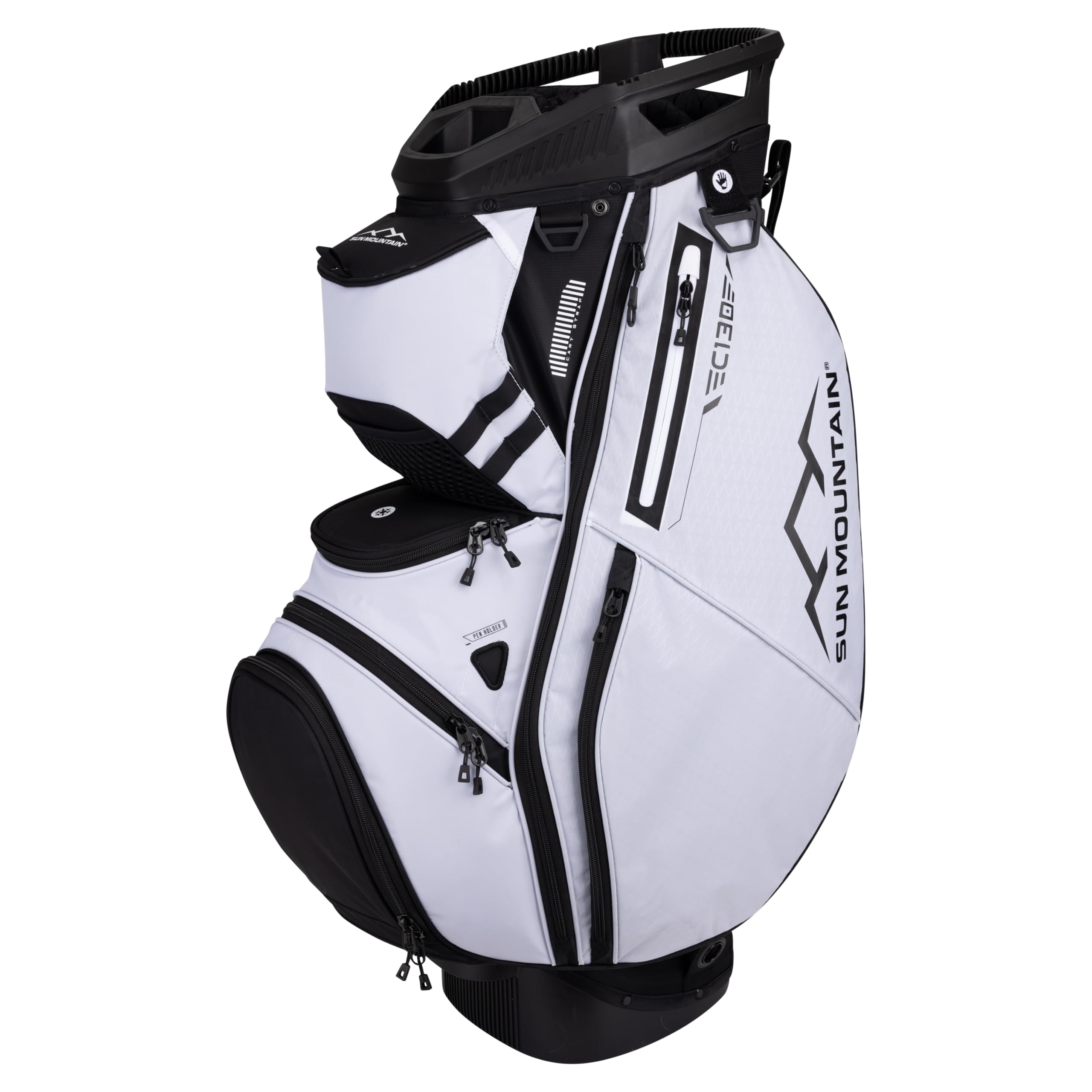 Sun Mountain Men's C130 Lightweight Cart Golf Bag, 14-Way Top, 2025 Model, Black White Sun Mountain Men's C130 Lightweight Cart Golf Bag, 14-Way Top, 2025 Model, Black White