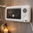 Waterproof Shower Phone Holder with Bluetooth Speaker and 360° Rotating Touch Screen Case