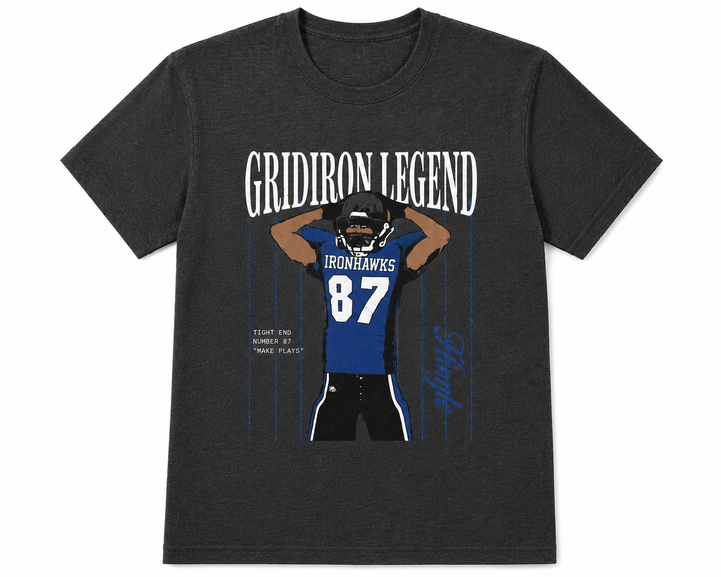 Gridiron Legend Football Graphic T-Shirt Vintage Sports Fan Tee Unisex Gridiron Legend Football Graphic T-Shirt Vintage Sports Fan Tee Unisex