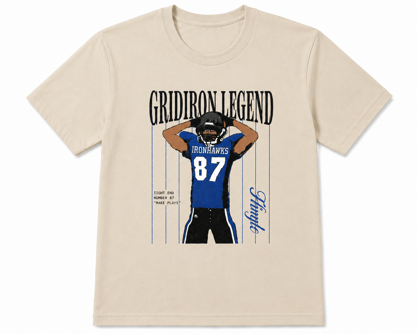 Gridiron Legend Football Graphic T-Shirt Vintage Sports Fan Tee Unisex Gridiron Legend Football Graphic T-Shirt Vintage Sports Fan Tee Unisex - Image 3