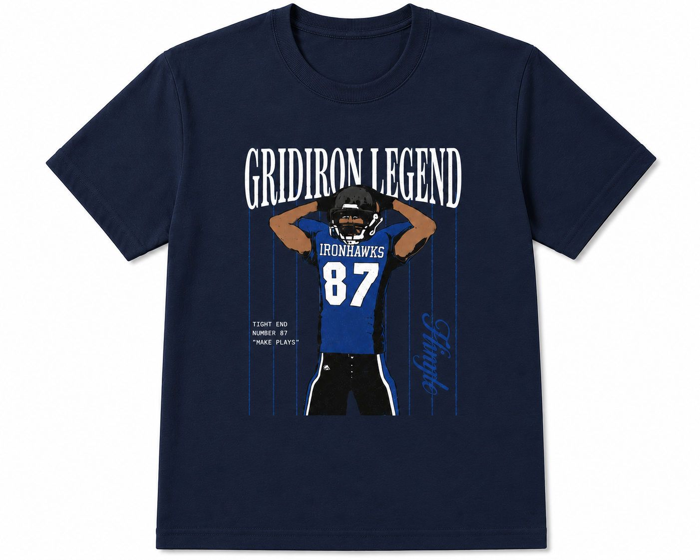 Gridiron Legend Football Graphic T-Shirt Vintage Sports Fan Tee Unisex Gridiron Legend Football Graphic T-Shirt Vintage Sports Fan Tee Unisex