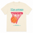 San Antonio Retro Basketball Hoop Graphic T-Shirt Vintage Sports Fan Tee