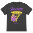 Los Angeles Retro Basketball Hoop Graphic T-Shirt Vintage Sports Fan Tee