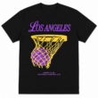 Los Angeles Retro Basketball Hoop Graphic T-Shirt Vintage Sports Fan Tee