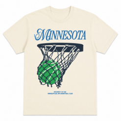 Minnesota Retro Basketball Hoop Graphic T-Shirt Vintage Sports Fan Tee