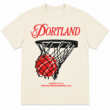 Portland Retro Basketball Hoop Graphic T-Shirt Vintage Sports Fan Tee
