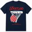 Portland Retro Basketball Hoop Graphic T-Shirt Vintage Sports Fan Tee