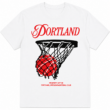 Portland Retro Basketball Hoop Graphic T-Shirt Vintage Sports Fan Tee