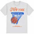 New York Retro Basketball Hoop Graphic T-Shirt Vintage Sports Fan Tee
