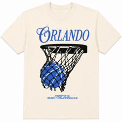 Orlando Retro Basketball Hoop Graphic T-Shirt Vintage Sports Fan Tee