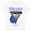 Orlando Retro Basketball Hoop Graphic T-Shirt Vintage Sports Fan Tee