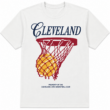 Cleveland Retro Basketball Hoop Graphic T-Shirt Vintage Sports Fan Tee
