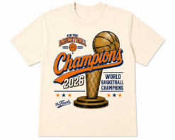 New York Basketball Champions 2026 Trophy Graphic T-Shirt Unisex