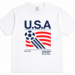 Retro 90's USA Soccer Flag Graphic T-Shirt Vintage Patriotic Football Fan Tee