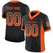 Custom Black Orange-White Drift Fashion Hybrid Mesh Football Jersey With Name Patch