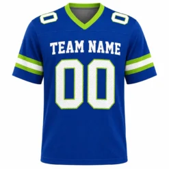 Custom Football Jersey for Men and Women Blue Green