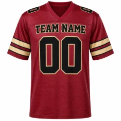 Custom Football Jersey for Men and Women, Maroon Yellow