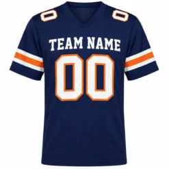 Custom Football Jersey for Men and Women, Navy Orange