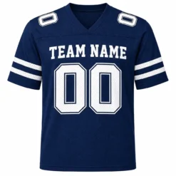 Custom Football Jersey for Men and Women, Navy White