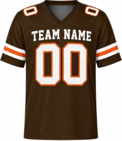 Custom Football Jersey for Men and Women, Brow Orange