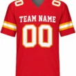 Custom Football Jersey for Men and Women, Red Yellow