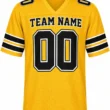 Custom Football Jersey for Men and Women, Yellow Black