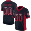 Custom Navy Red-White Drift Hybrid Mesh Football Jersey With Name Patch